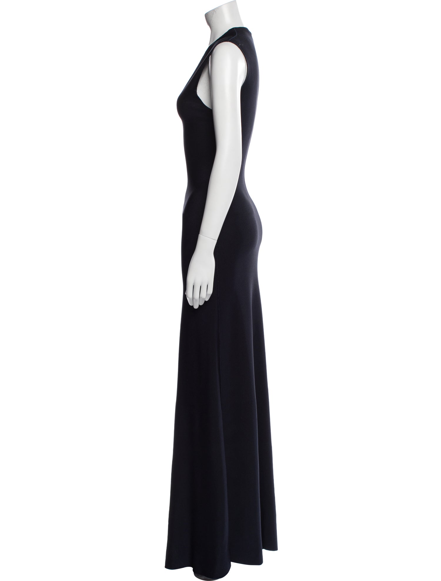 Giorgio Armani Scoop Neck Long Dress