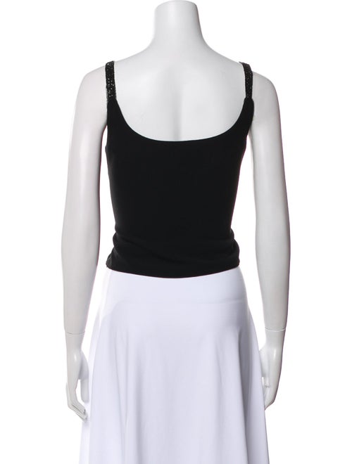 Giorgio Armani Scoop Neck Sleeveless Crop Top