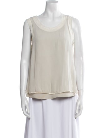 Giorgio Armani Silk Scoop Neck Top