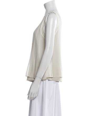 Giorgio Armani Silk Scoop Neck Top