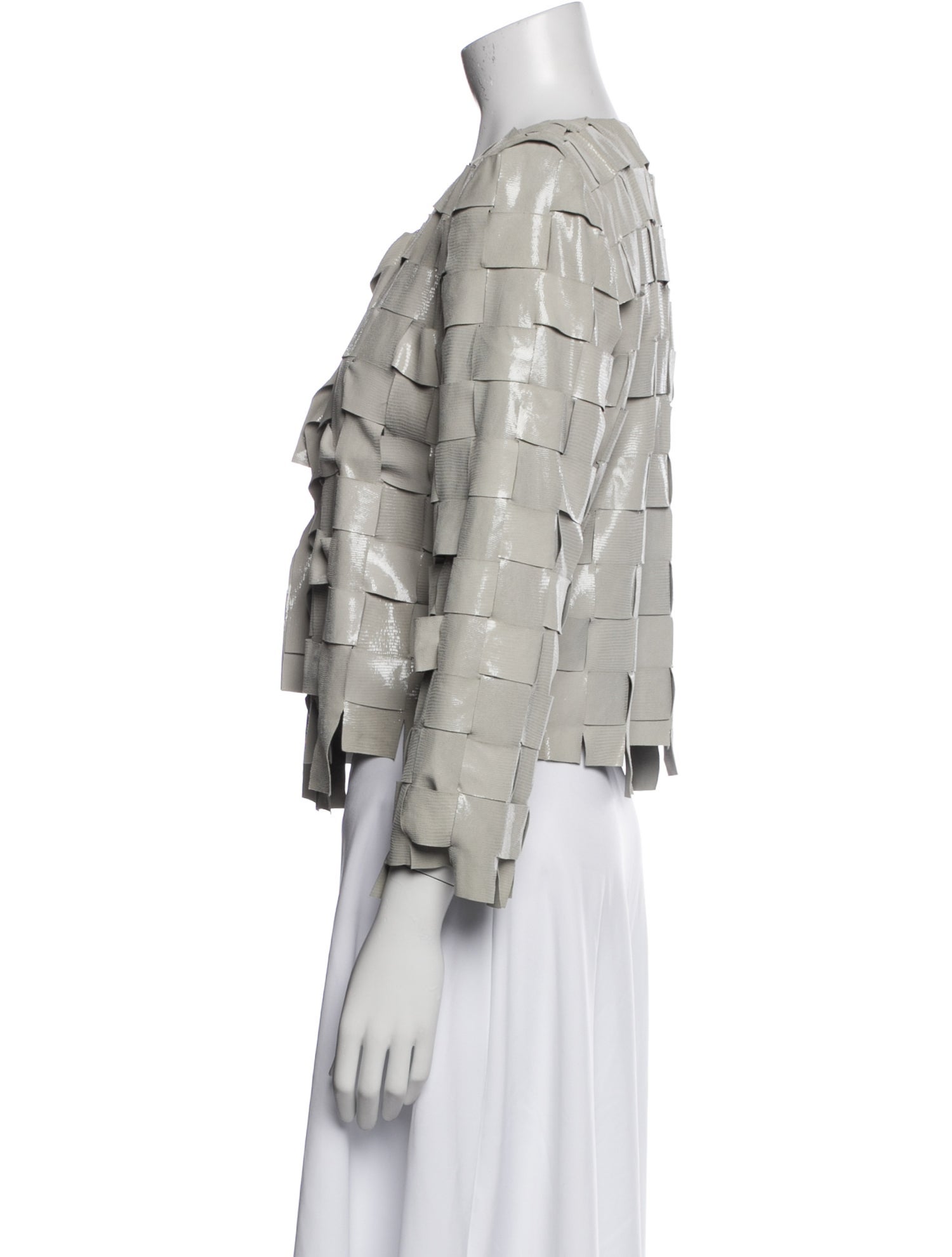 Giorgio Armani Leather Printed Evening Jacket