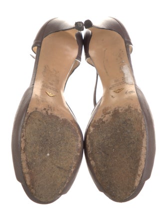 Emporio Armani Suede T-Strap Sandals