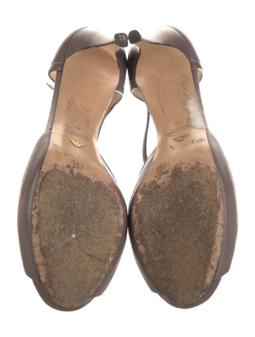 Emporio Armani Suede T-Strap Sandals