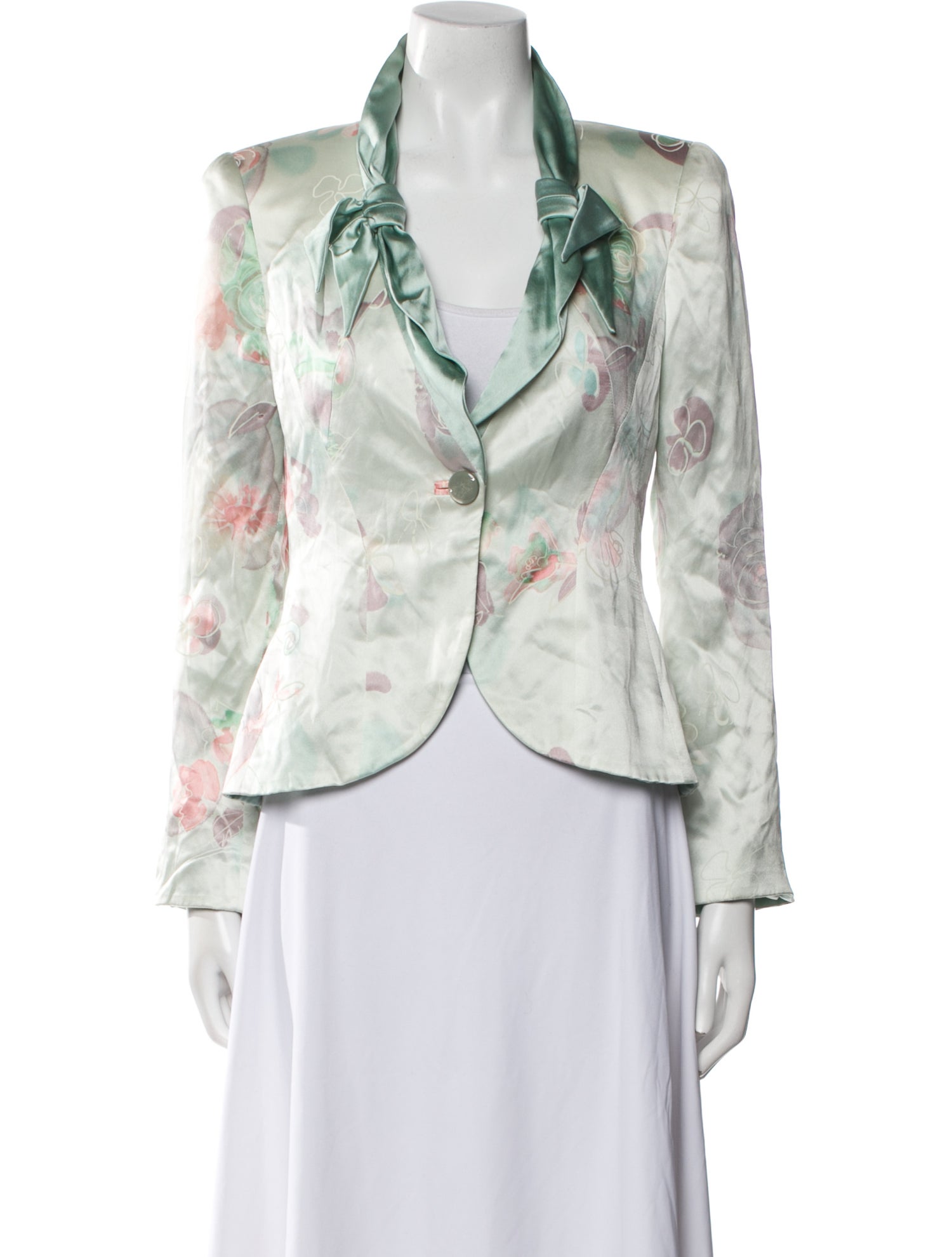 Giorgio Armani Silk Floral Print Blazer