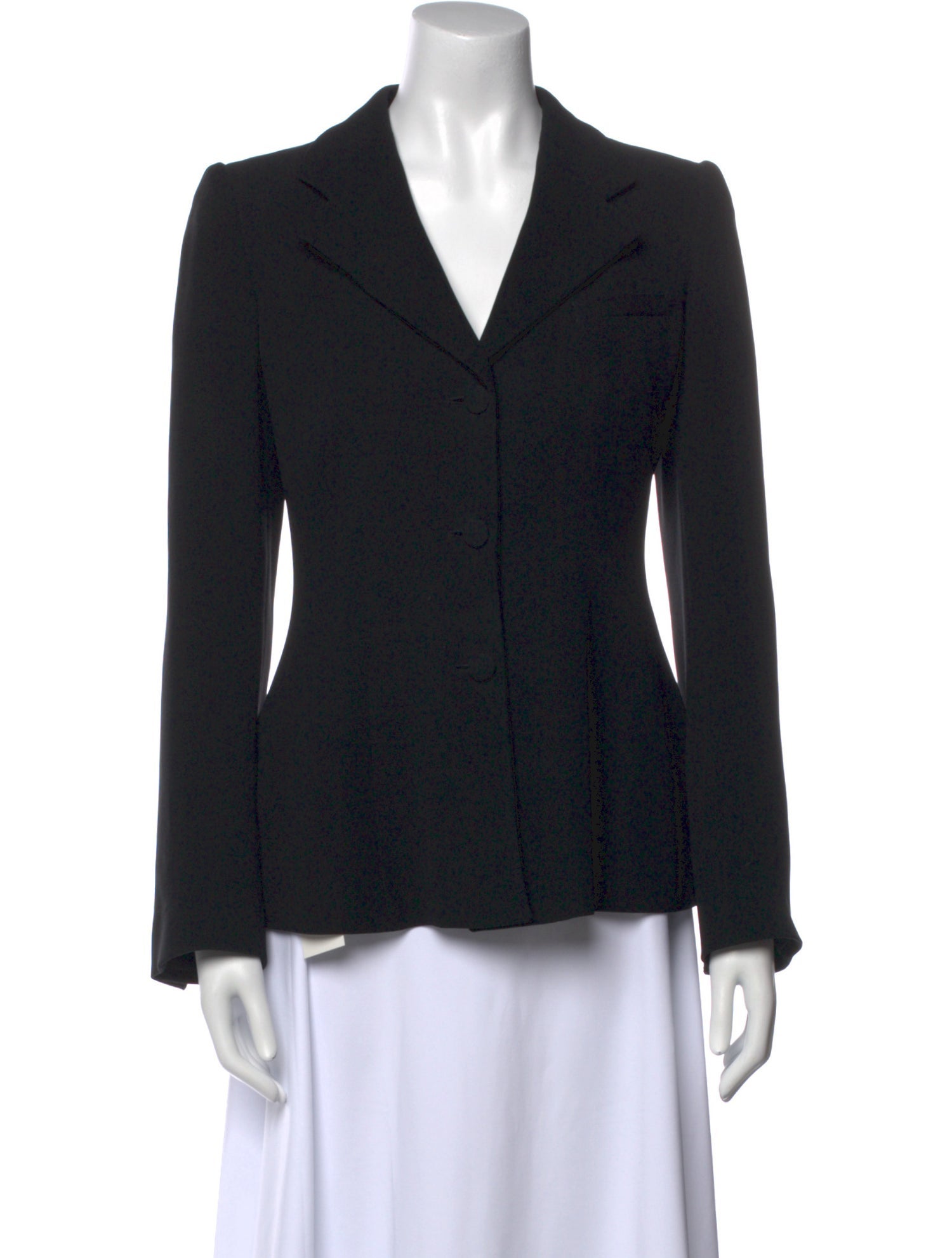 Giorgio Armani Silk Long Sleeve Button-Up Top