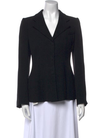 Giorgio Armani Silk Long Sleeve Button-Up Top