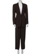 Giorgio Armani Wool Ruffle Embellishment Pantsuit
