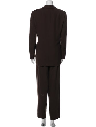 Giorgio Armani Wool Ruffle Embellishment Pantsuit