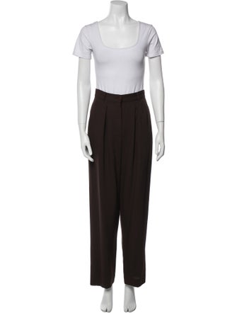 Giorgio Armani Wool Ruffle Embellishment Pantsuit