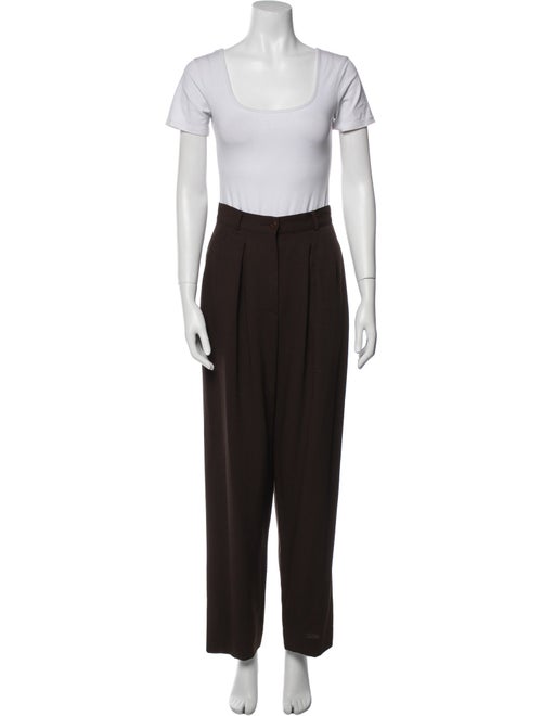 Giorgio Armani Wool Ruffle Embellishment Pantsuit