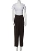 Giorgio Armani Wool Ruffle Embellishment Pantsuit