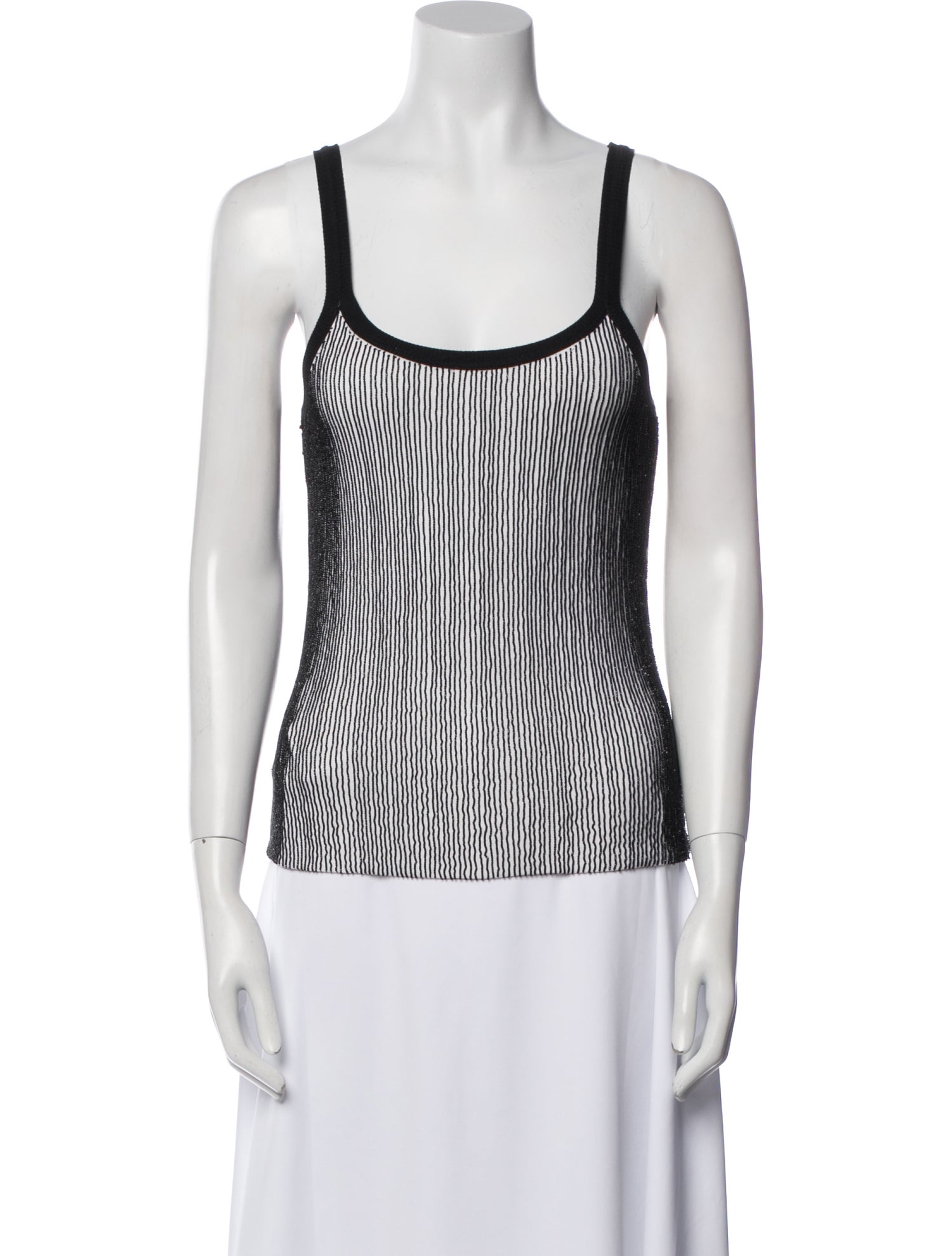 Giorgio Armani Striped Scoop Neck Top