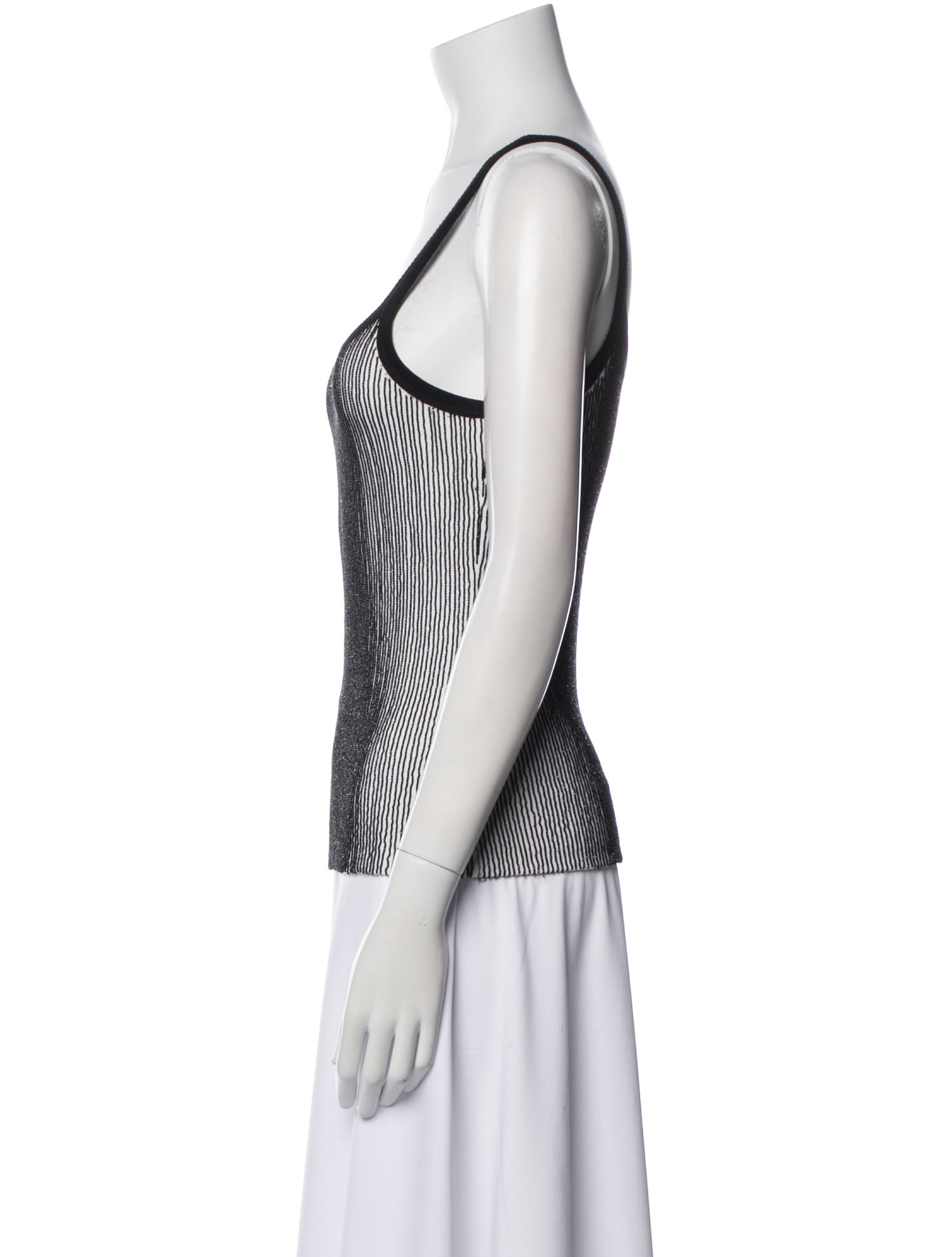 Giorgio Armani Striped Scoop Neck Top