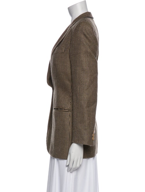 Giorgio Armani Alpaca Houndstooth Print Blazer