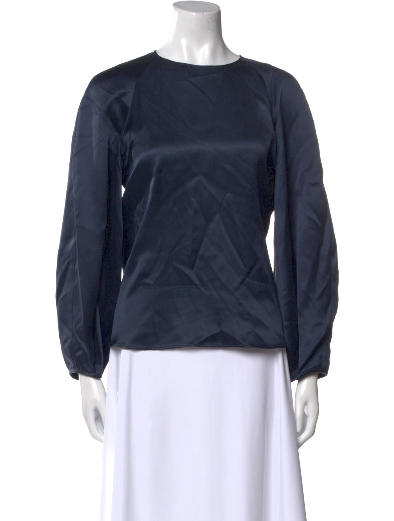 Giorgio Armani Silk Bateau Neckline Blouse