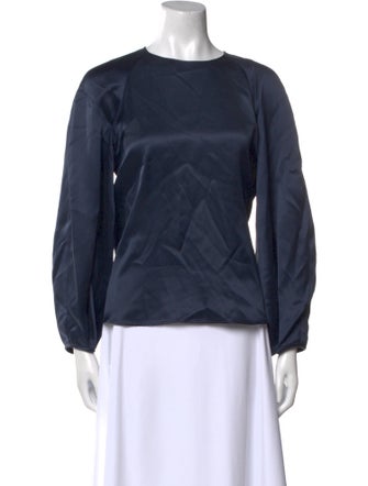 Giorgio Armani Silk Bateau Neckline Blouse