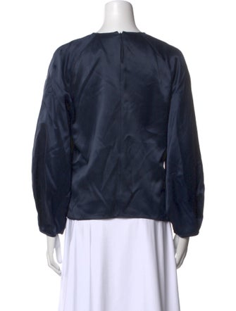 Giorgio Armani Silk Bateau Neckline Blouse