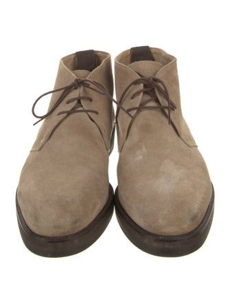 Giorgio Armani Suede Lace-Up Boots