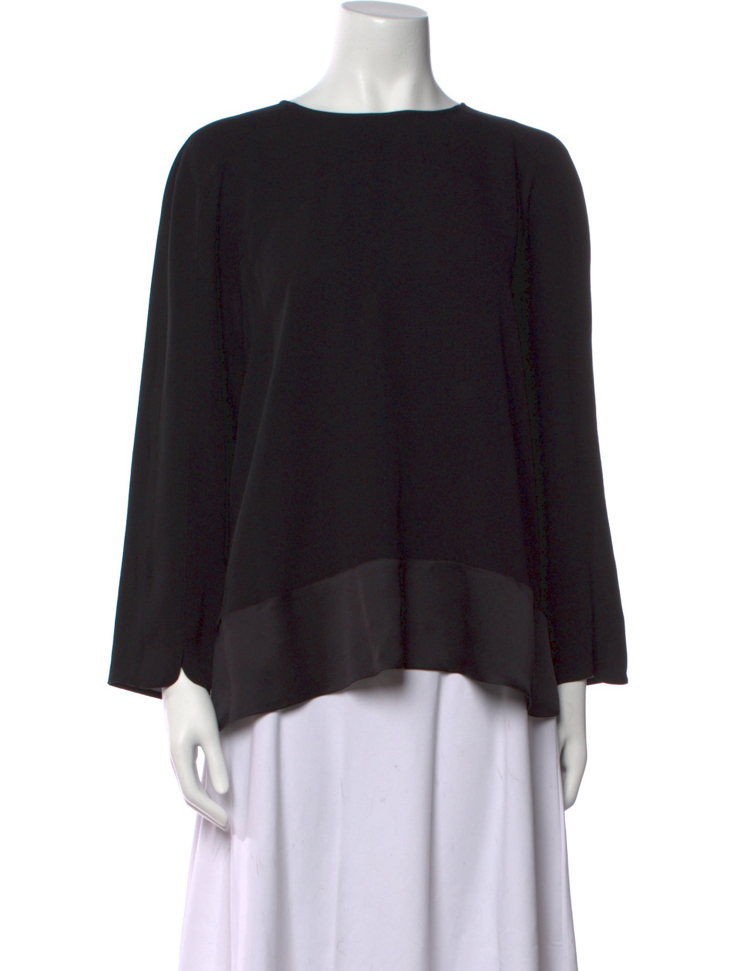 Giorgio Armani Silk Bateau Neckline Blouse