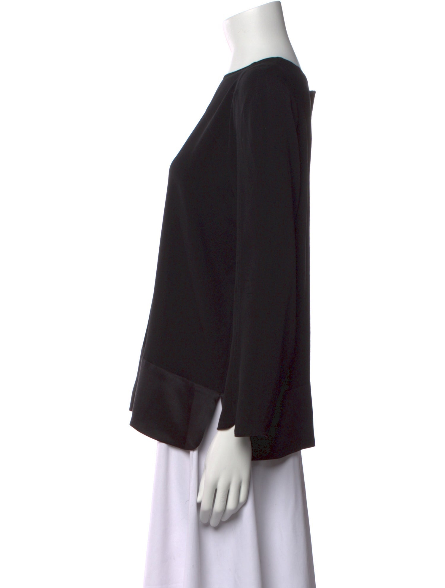 Giorgio Armani Silk Bateau Neckline Blouse