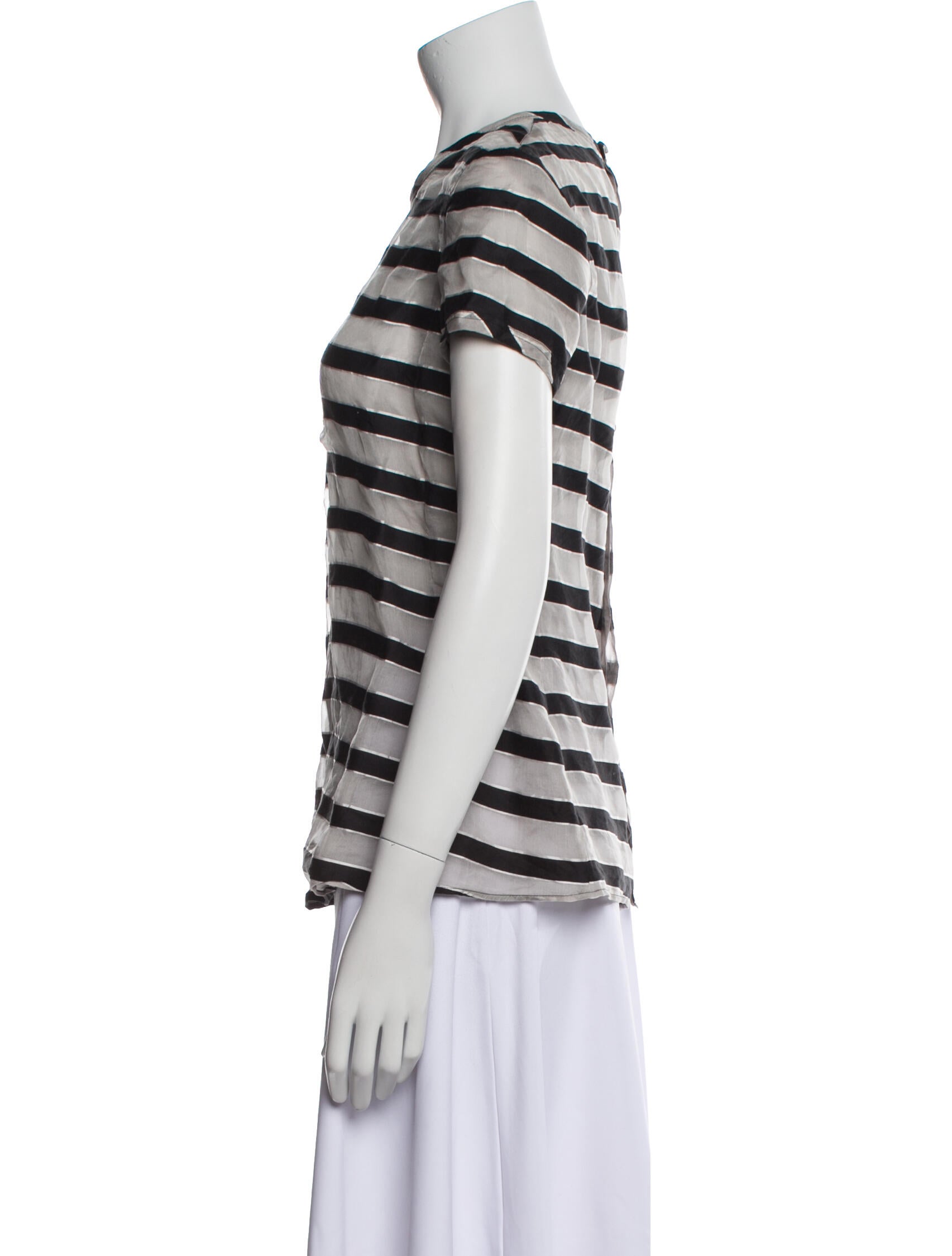 Giorgio Armani Striped Crew Neck T-Shirt