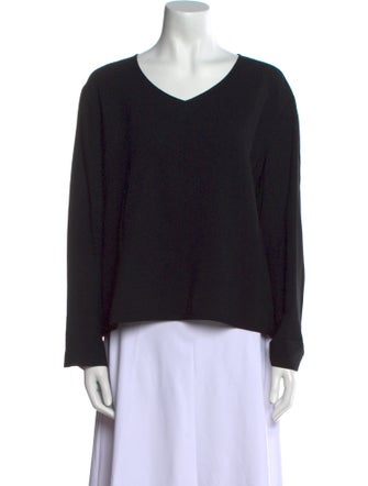 Giorgio Armani V-Neck Long Sleeve Sweatshirt