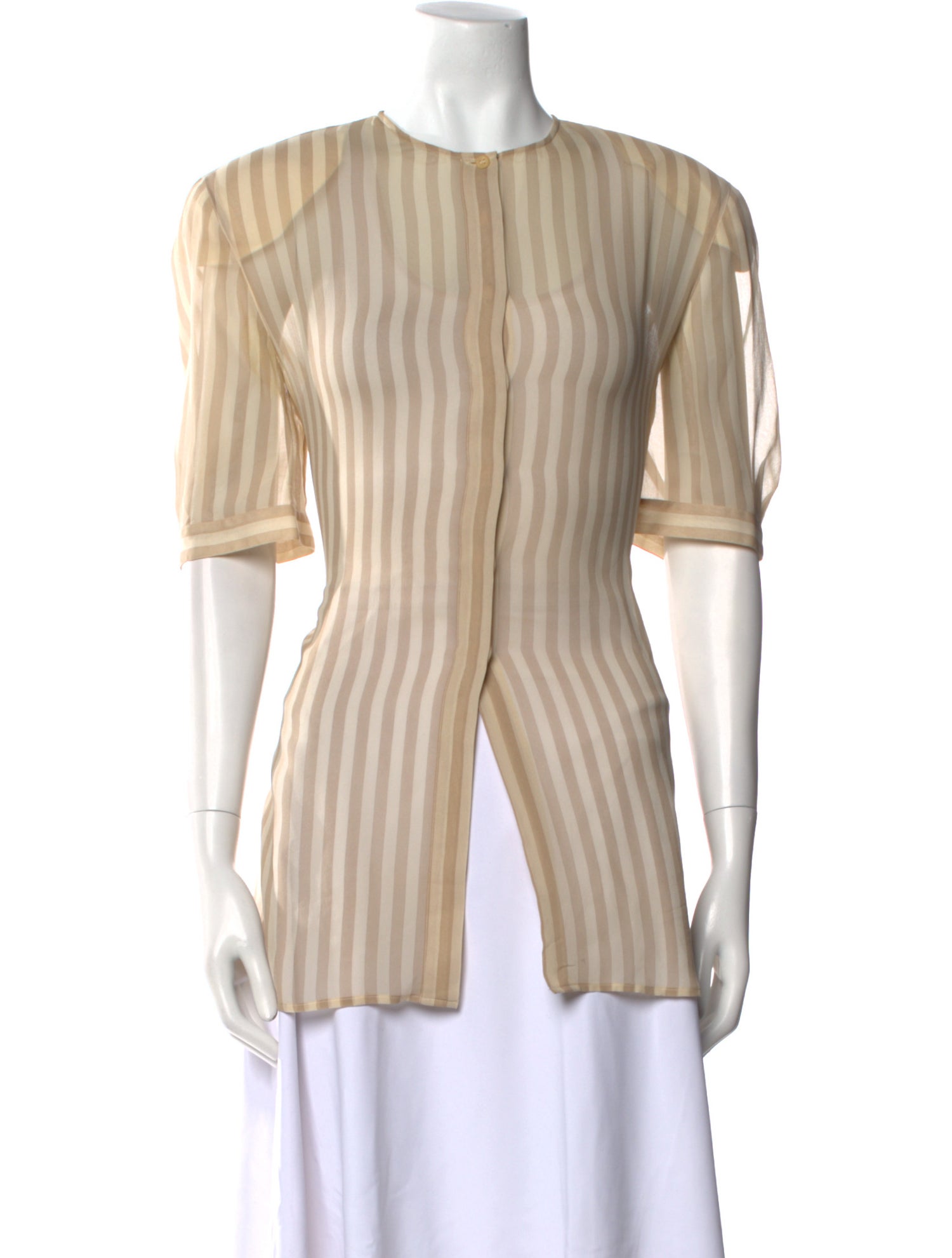 Giorgio Armani Silk Striped Top