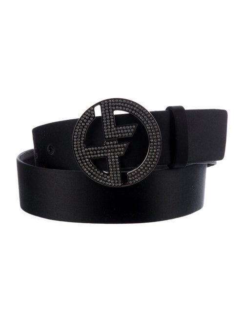 Giorgio Armani Leather Crystal Embellishments Belt