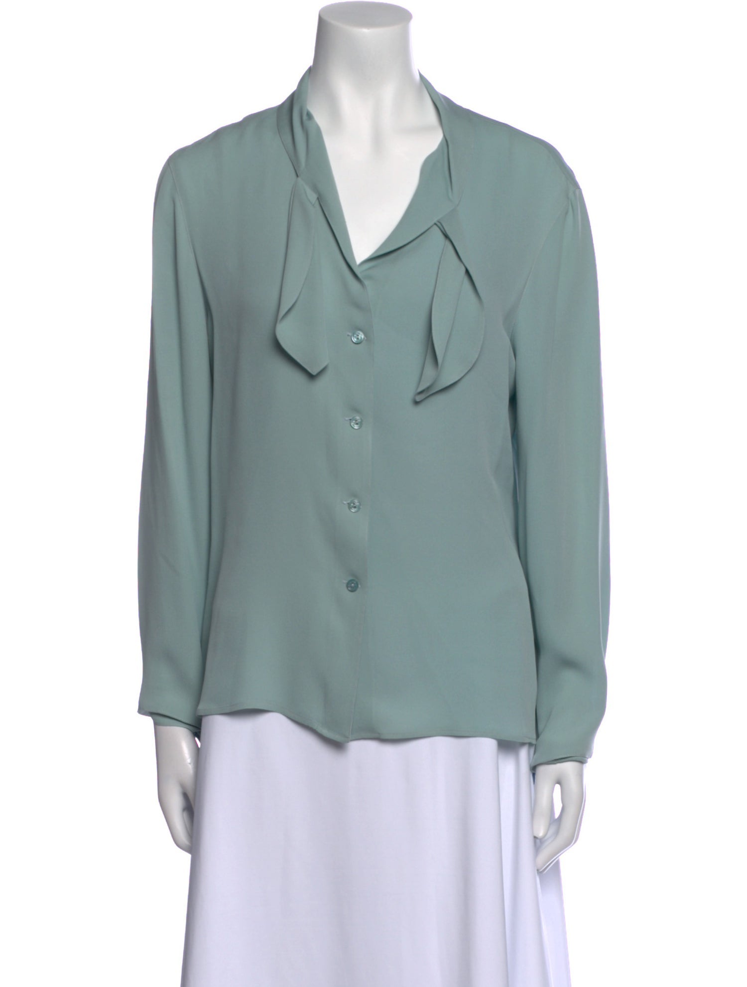 Giorgio Armani Silk Cowl Neck Blouse