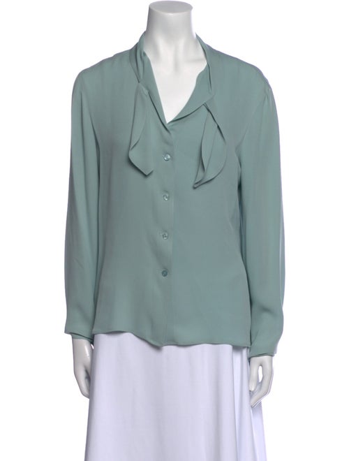 Giorgio Armani Silk Cowl Neck Blouse