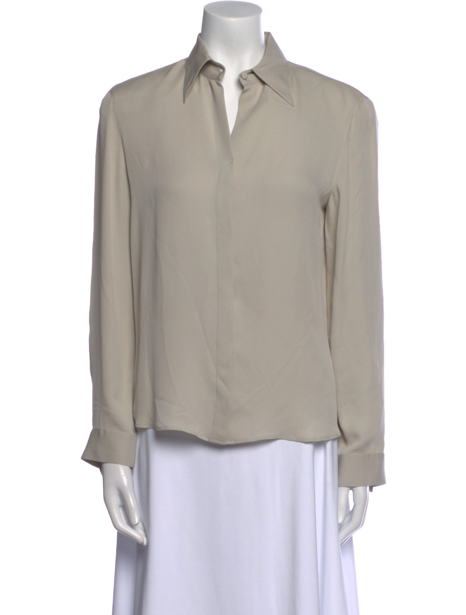 Giorgio Armani Silk Long Sleeve Blouse