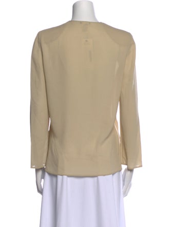 Giorgio Armani Silk Crew Neck Blouse