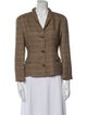 Giorgio Armani Wool Plaid Print Blazer