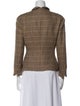 Giorgio Armani Wool Plaid Print Blazer