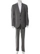 Giorgio Armani Virgin Wool Plaid Print Two-Piece Suit