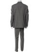 Giorgio Armani Virgin Wool Plaid Print Two-Piece Suit