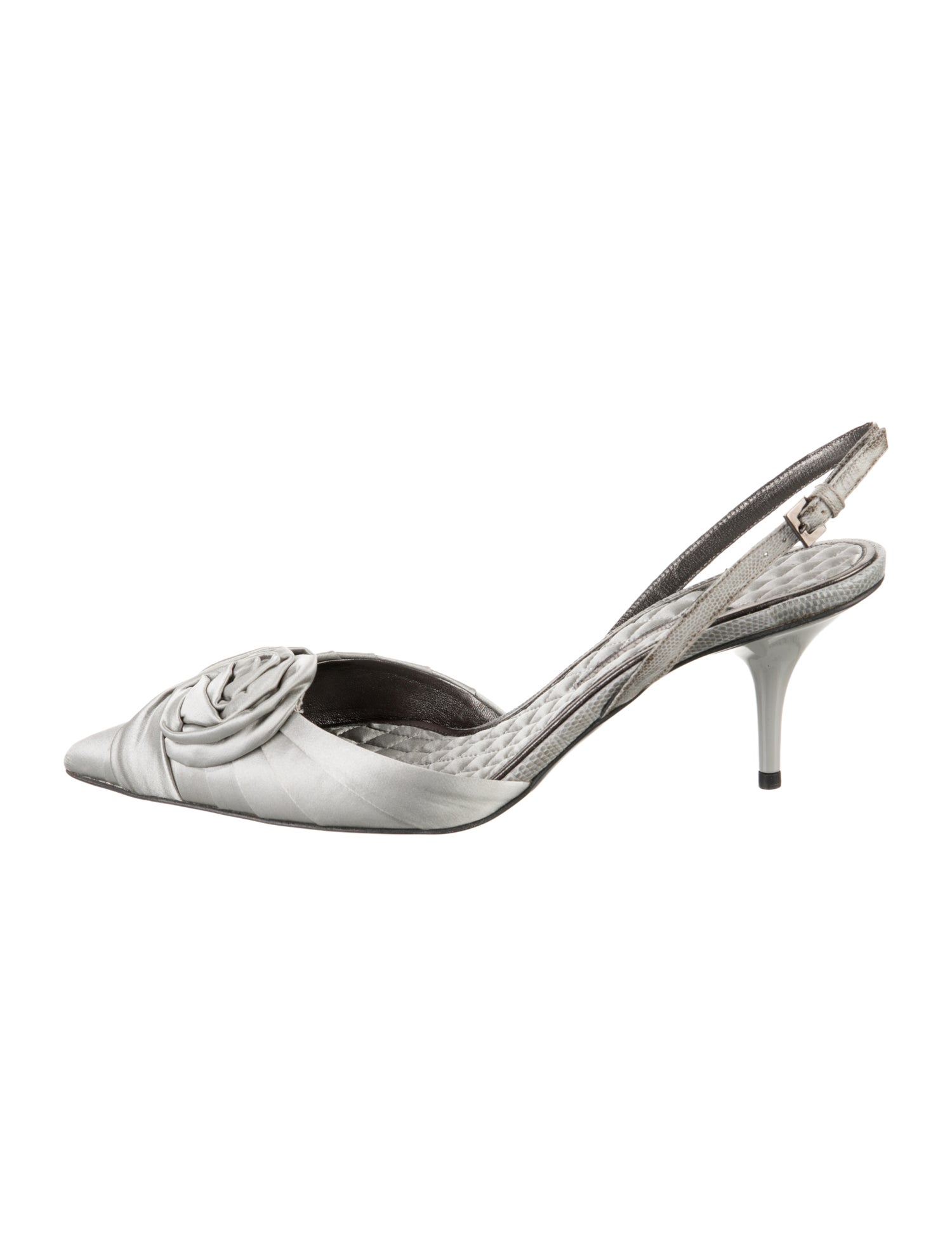 Giorgio Armani Satin Slingback Pumps