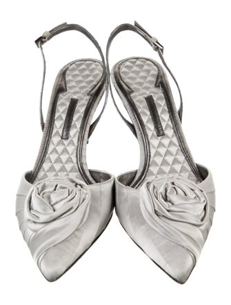 Giorgio Armani Satin Slingback Pumps