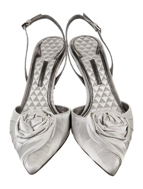 Giorgio Armani Satin Slingback Pumps