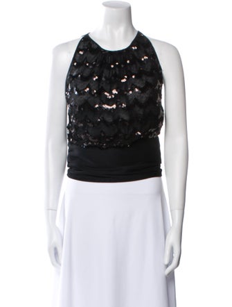Giorgio Armani Printed Halterneck Crop Top