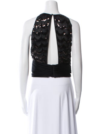 Giorgio Armani Printed Halterneck Crop Top