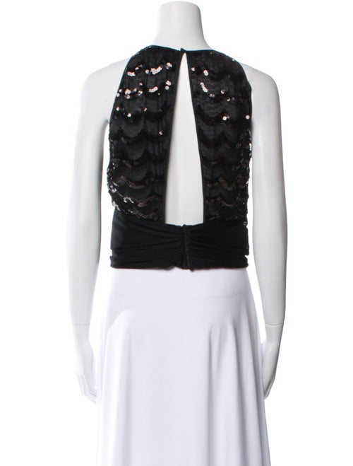 Giorgio Armani Printed Halterneck Crop Top