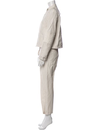 Giorgio Armani Linen Striped Pant Set
