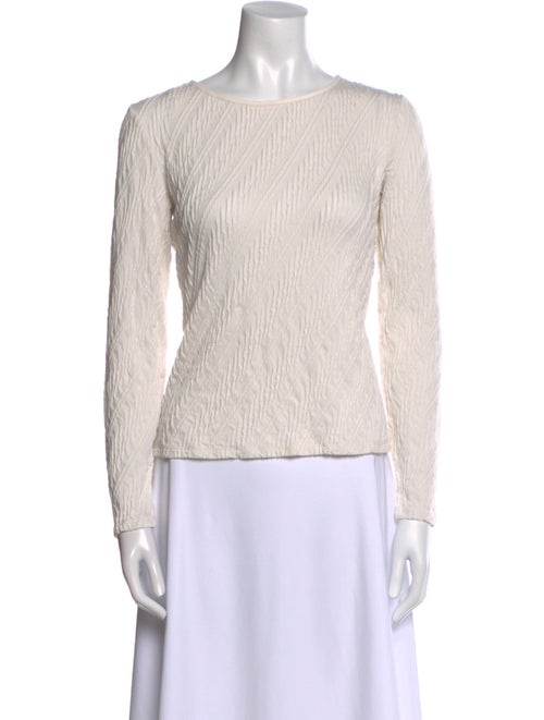 Giorgio Armani Bateau Neckline Long Sleeve Top