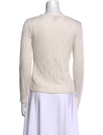 Giorgio Armani Bateau Neckline Long Sleeve Top