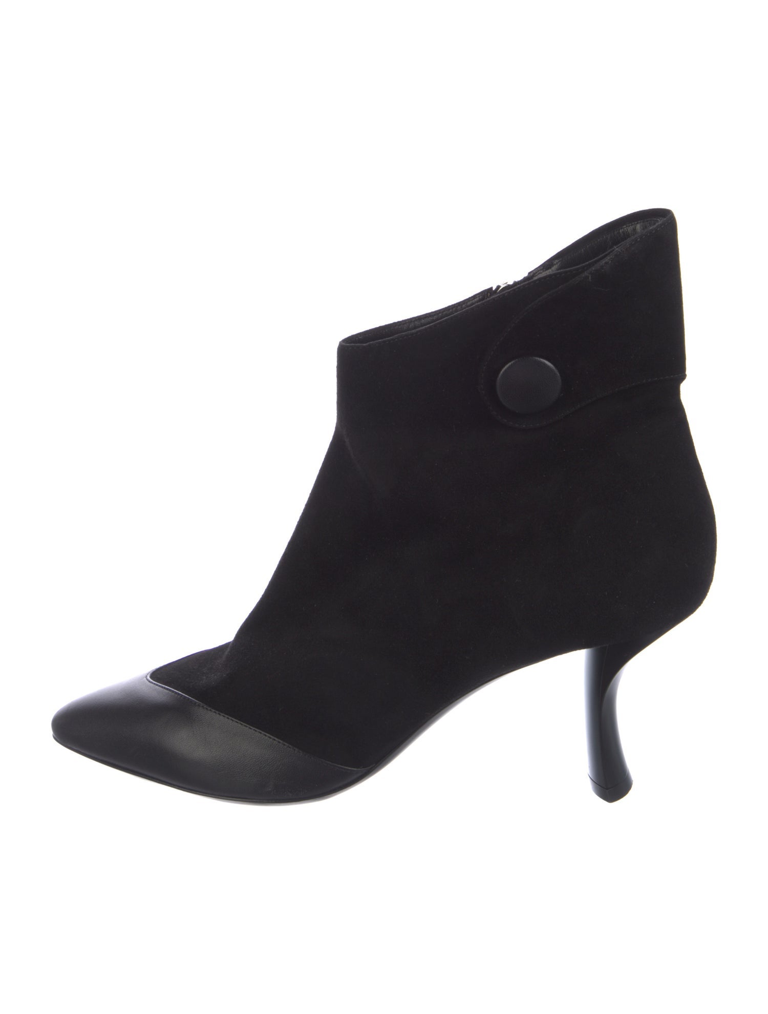 Giorgio Armani Suede Leather Trim Embellishment Boots