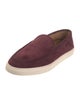 Giorgio Armani Suede Whipstitch Trim Boat Shoes