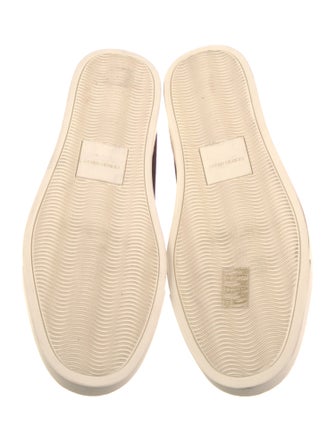 Giorgio Armani Suede Whipstitch Trim Boat Shoes