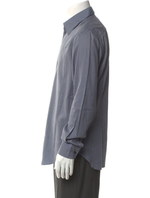 Giorgio Armani Plaid Print Long Sleeve Shirt