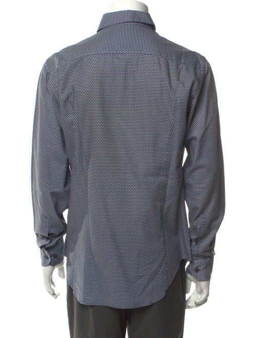 Giorgio Armani Plaid Print Long Sleeve Shirt
